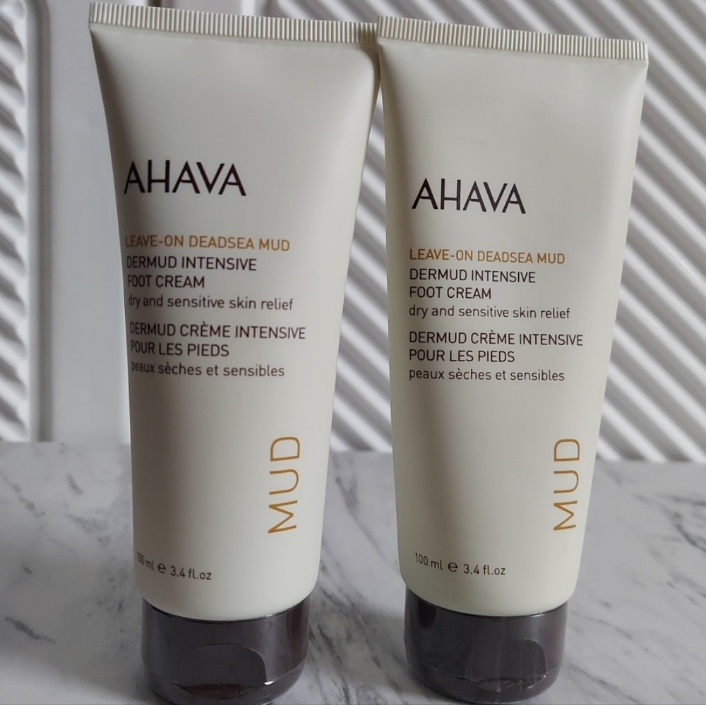 AHAVA Leave-On Deadsea Mud Dermud Intensive Foot Cream 100 ML / 3.4oz 2 Pack